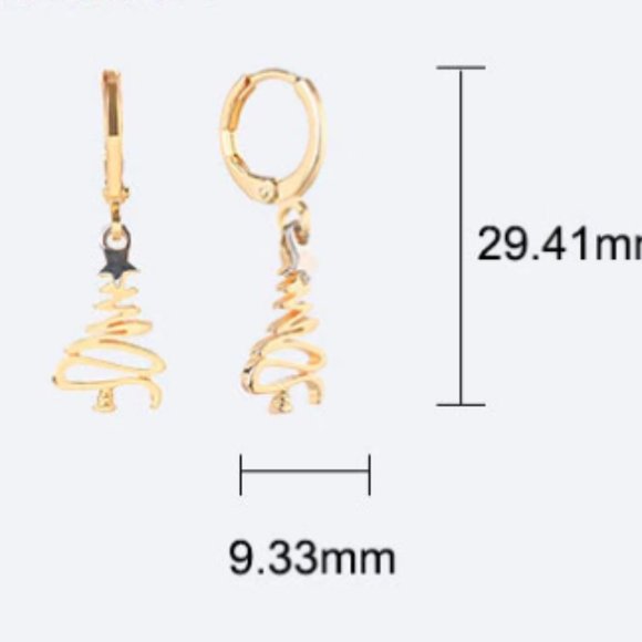 🍏50% OFF/3+...Christmas Tree Earrings (Gold) - Picture 4 of 7